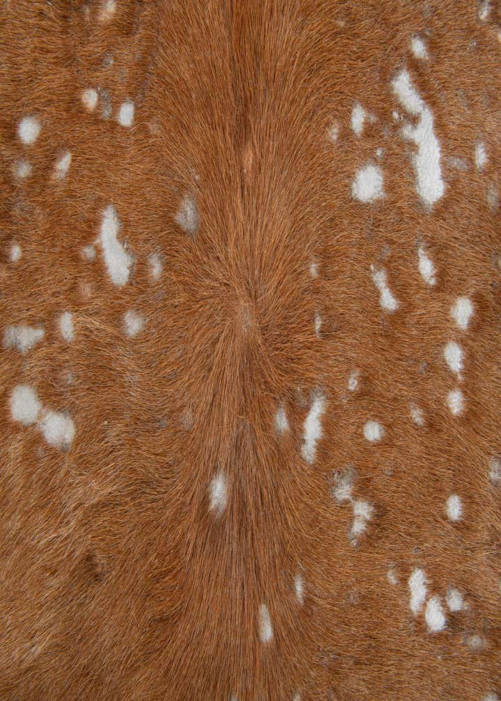 6' x 6' 6 Cowhide Leather Freeform Rug