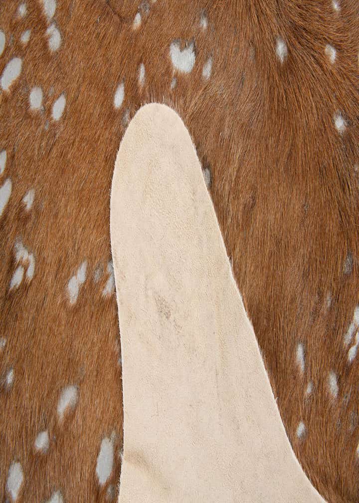 6' x 6' 6 Cowhide Leather Freeform Rug