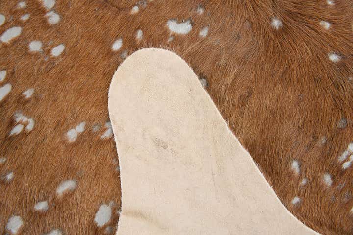 6' x 6' 6 Cowhide Leather Freeform Rug