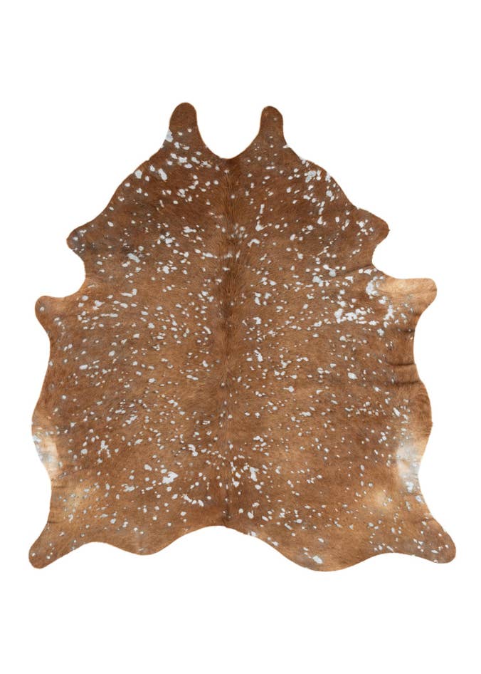 Detail image of 6' x 6' 6 Cowhide Leather Freeform Rug