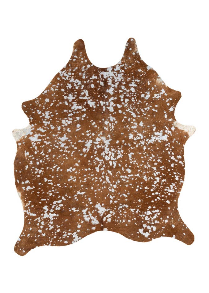 Detail image of 6' 2 x 6' 9 Cowhide Leather Freeform Rug