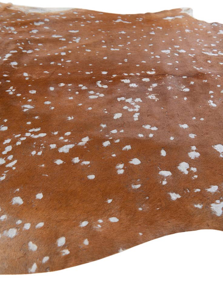 Detail image of 6' 2 x 6' 10 Cowhide Leather Freeform Rug