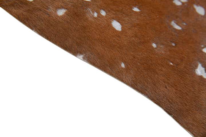 6' 2 x 6' 10 Cowhide Leather Freeform Rug