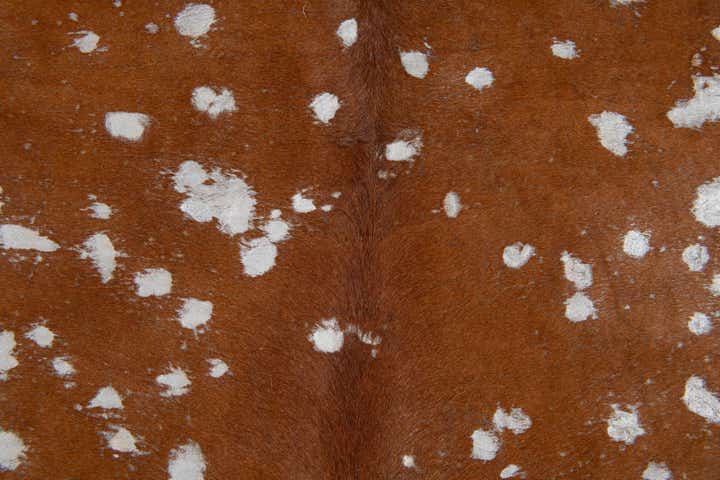 6' 2 x 6' 10 Cowhide Leather Freeform Rug