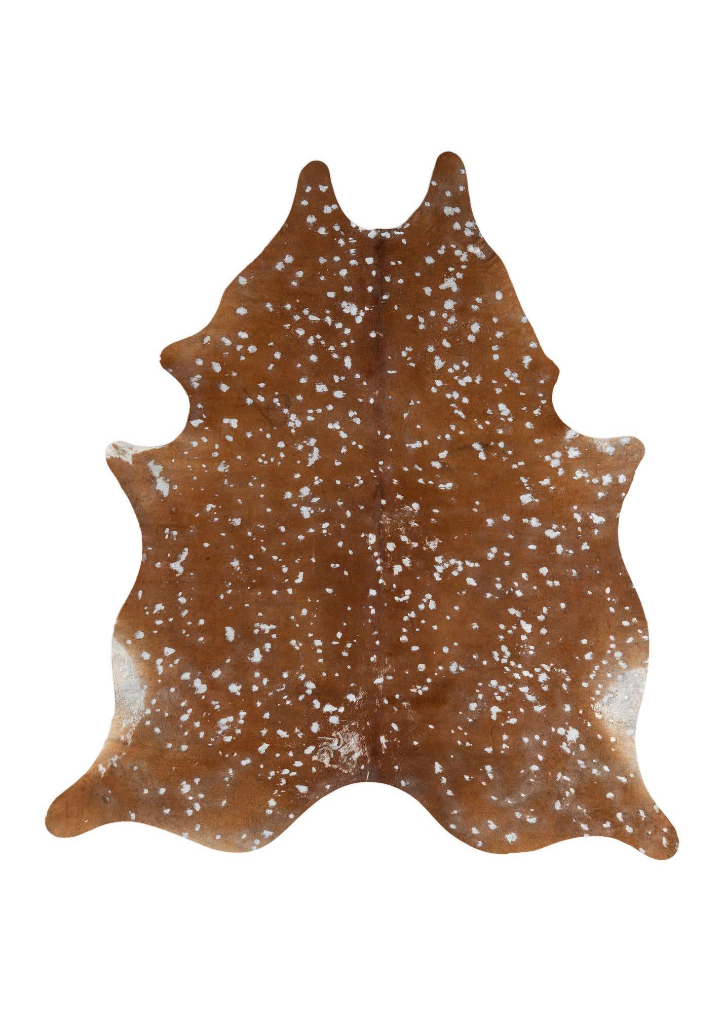 6' 2 x 6' 10 Cowhide Leather Freeform Rug