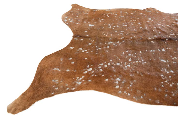 Detail image of 6' 5 x 6' 10 Cowhide Leather Freeform Rug