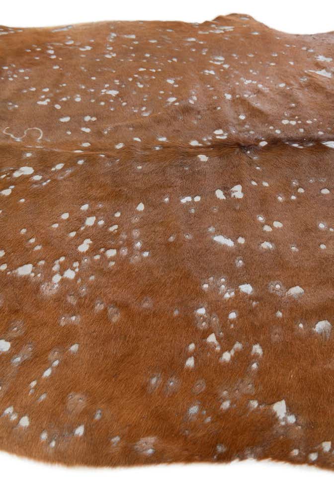 6' 5 x 6' 10 Cowhide Leather Freeform Rug