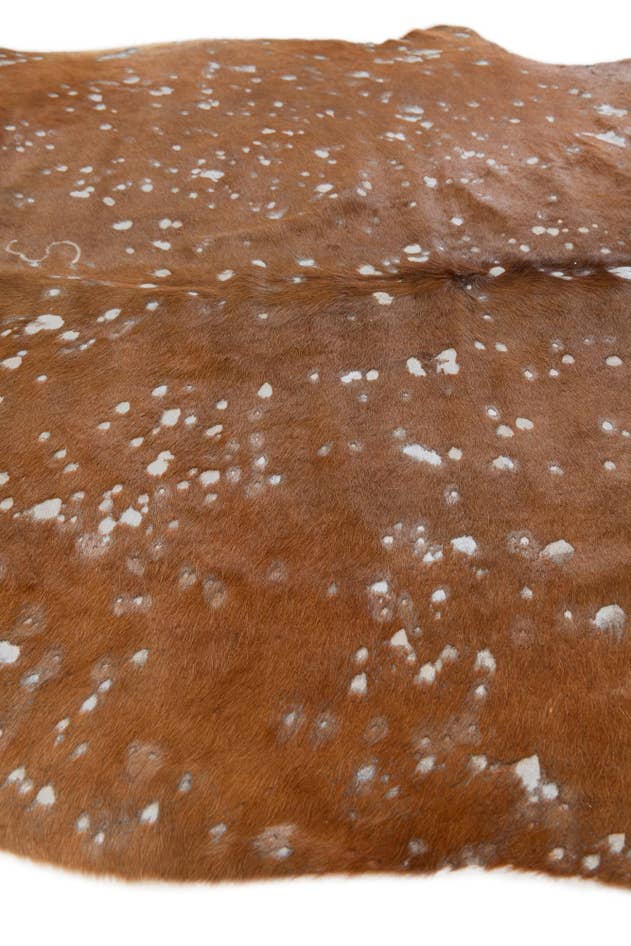 Detail image of 6' 5 x 6' 10 Cowhide Leather Freeform Rug
