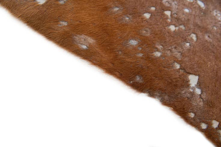 Detail image of 6' 5 x 6' 10 Cowhide Leather Freeform Rug