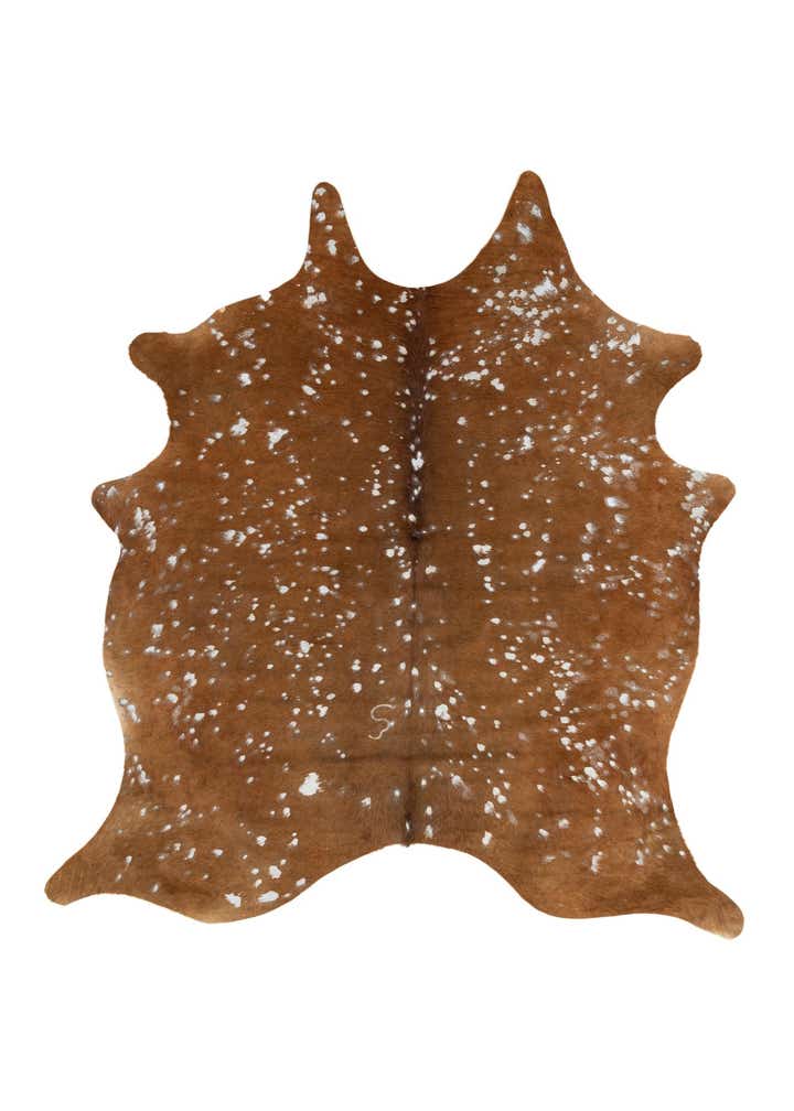 6' 5 x 6' 10 Cowhide Leather Freeform Rug