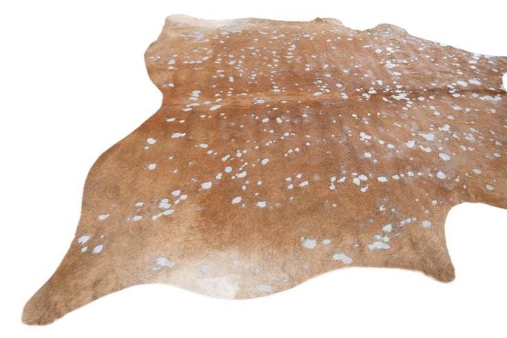 Detail image of 6' 2 x 6' 3 Cowhide Leather Freeform Rug