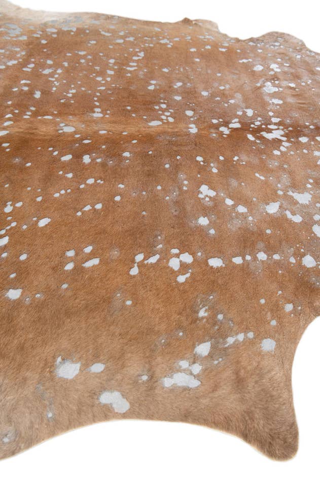 Detail image of 6' 2 x 6' 3 Cowhide Leather Freeform Rug