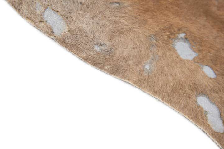 6' 2 x 6' 3 Cowhide Leather Freeform Rug