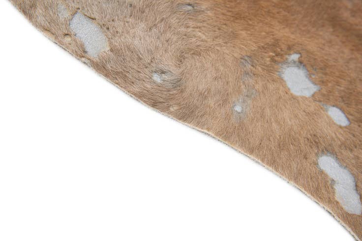 Detail image of 6' 2 x 6' 3 Cowhide Leather Freeform Rug