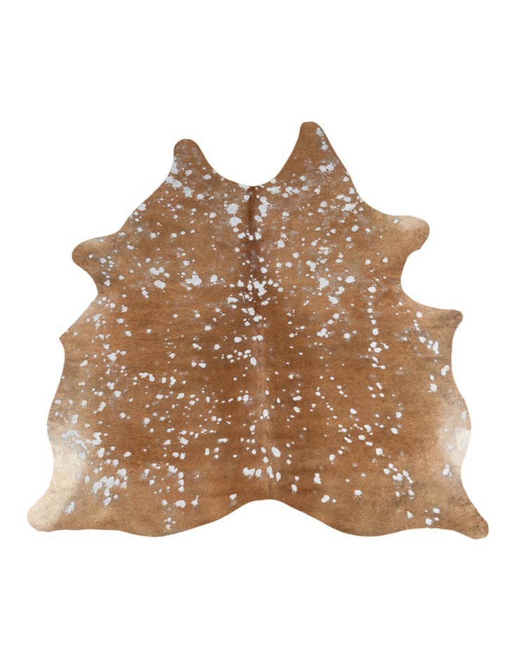 Detail image of 6' 2 x 6' 3 Cowhide Leather Freeform Rug