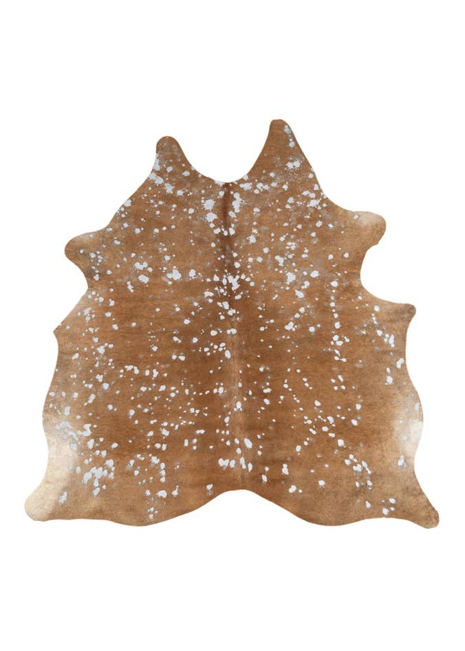 Detail image of 6' 2 x 6' 3 Cowhide Leather Freeform Rug