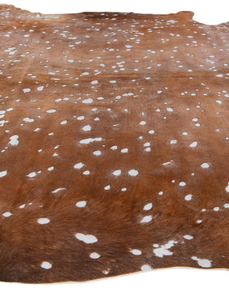 Detail image of 6' 8 x 7' Cowhide Leather Freeform Rug