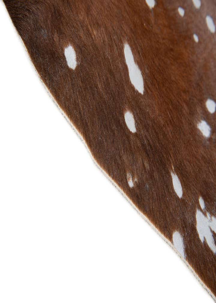 6' 8 x 7' Cowhide Leather Freeform Rug