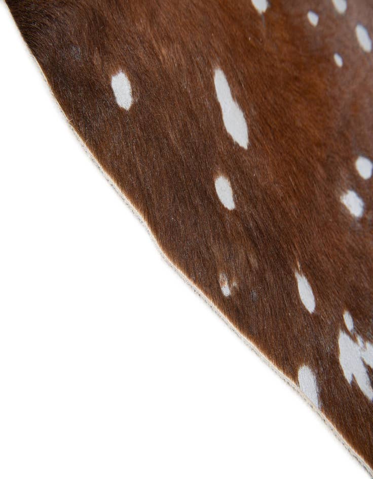 Detail image of 6' 8 x 7' Cowhide Leather Freeform Rug