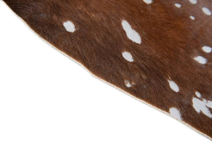 Detail image of 6' 8 x 7' Cowhide Leather Freeform Rug