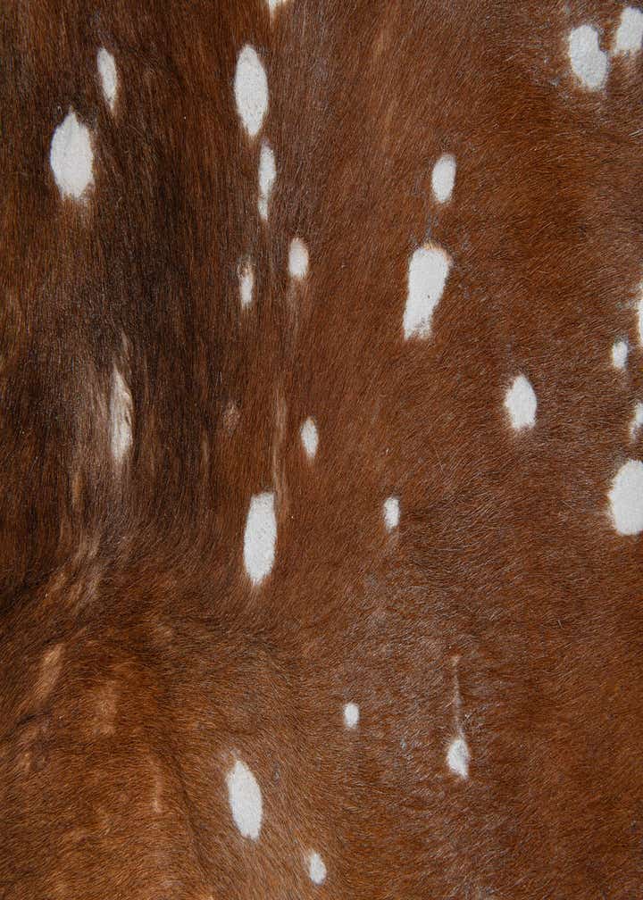 6' 8 x 7' Cowhide Leather Freeform Rug
