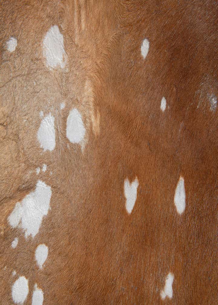 6' 8 x 7' Cowhide Leather Freeform Rug