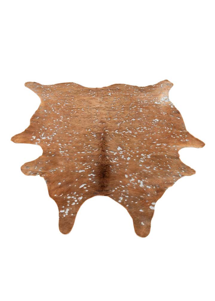 5' 10 x 6' 4 Cowhide Leather Freeform Rug