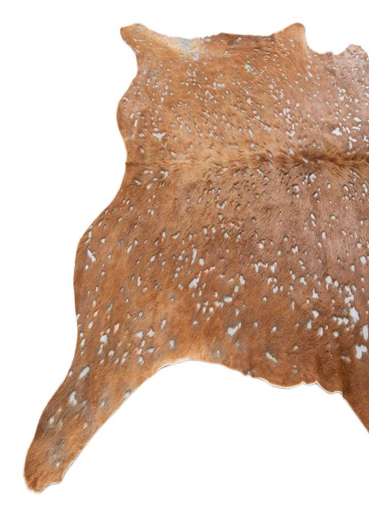 5' 10 x 6' 4 Cowhide Leather Freeform Rug