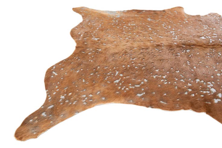 Detail image of 5' 10 x 6' 4 Cowhide Leather Freeform Rug