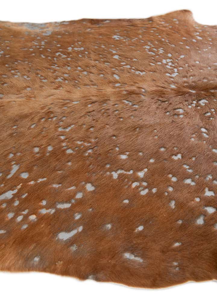 5' 10 x 6' 4 Cowhide Leather Freeform Rug