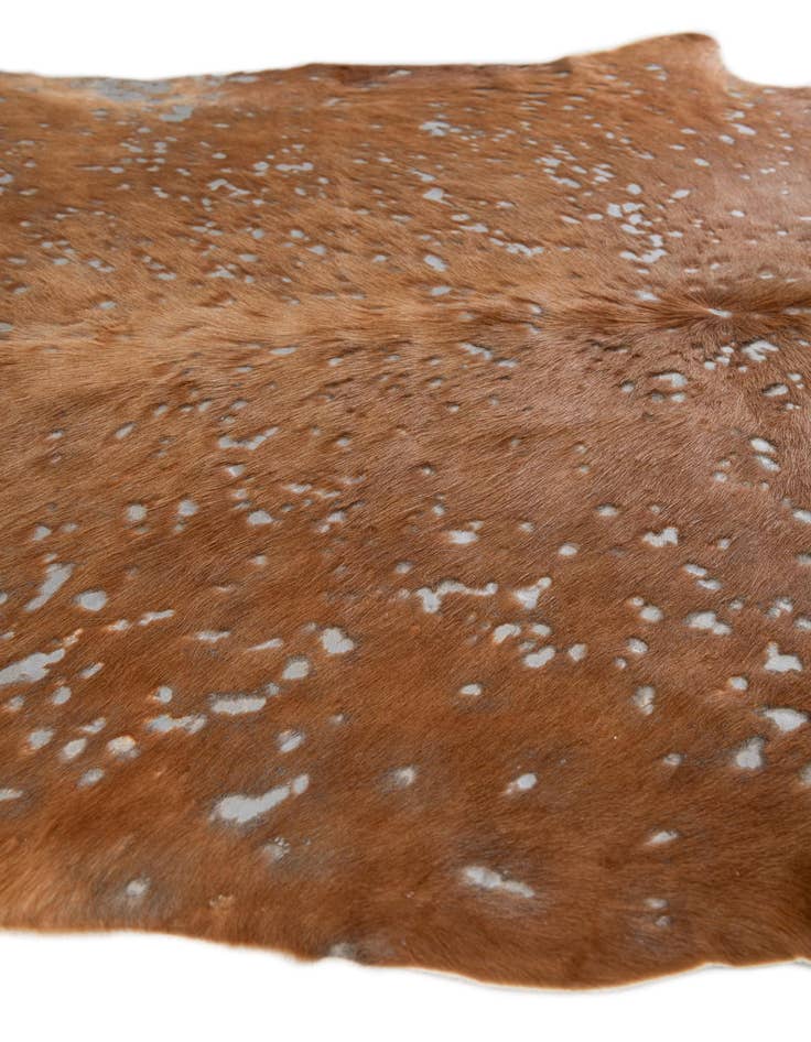 Detail image of 5' 10 x 6' 4 Cowhide Leather Freeform Rug