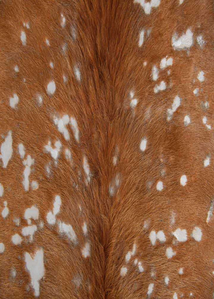 5' 10 x 6' 4 Cowhide Leather Freeform Rug