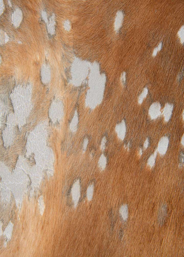 5' 10 x 6' 4 Cowhide Leather Freeform Rug