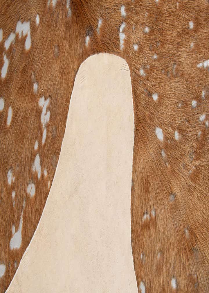 5' 10 x 6' 4 Cowhide Leather Freeform Rug