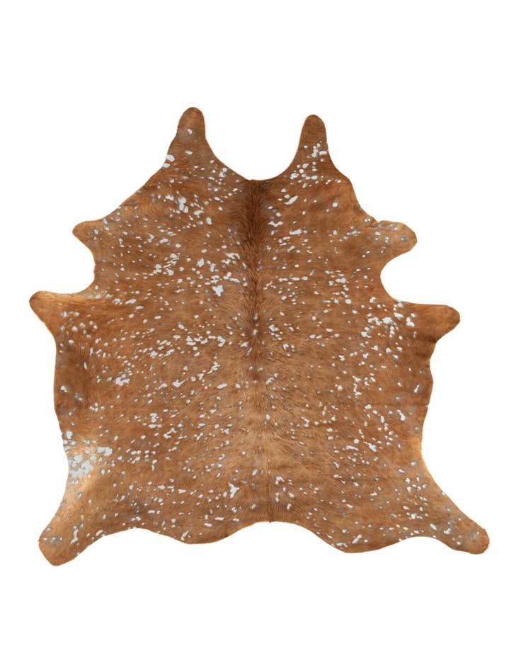 Detail image of 5' 10 x 6' 4 Cowhide Leather Freeform Rug