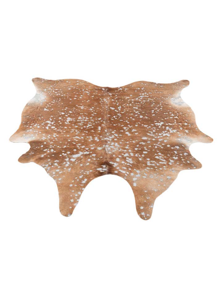 6' x 6' 4 Cowhide Leather Freeform Rug
