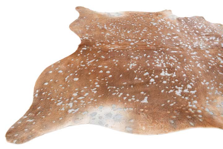 6' x 6' 4 Cowhide Leather Freeform Rug