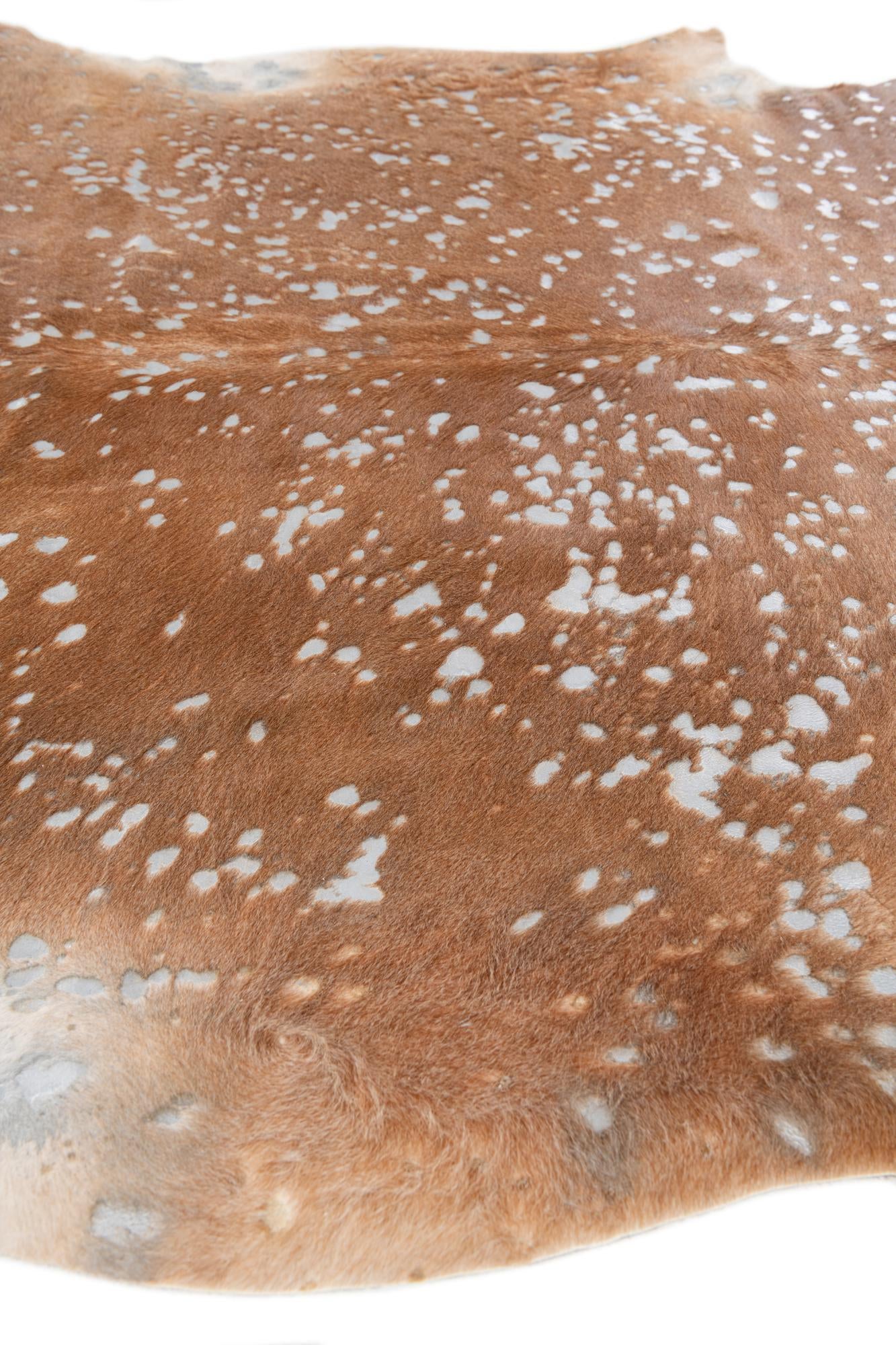6' x 6' 4 Cowhide Leather Freeform Rug