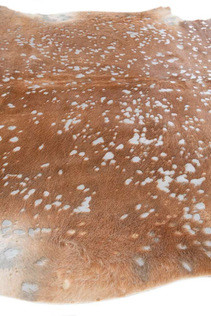 6' x 6' 4 Cowhide Leather Freeform Rug