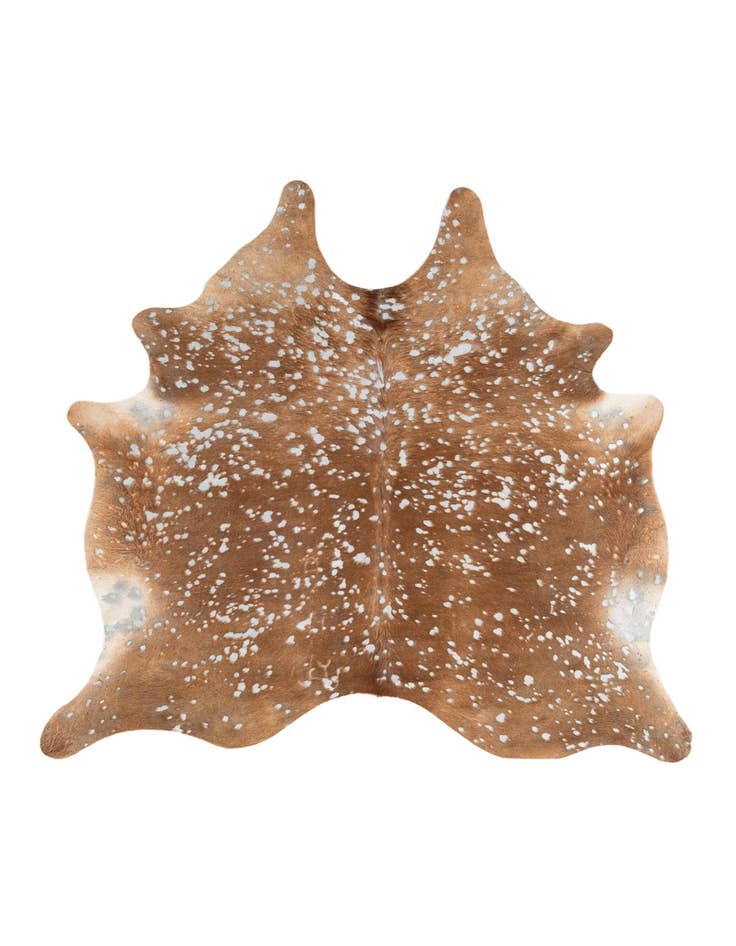 Detail image of 6' x 6' 4 Cowhide Leather Freeform Rug