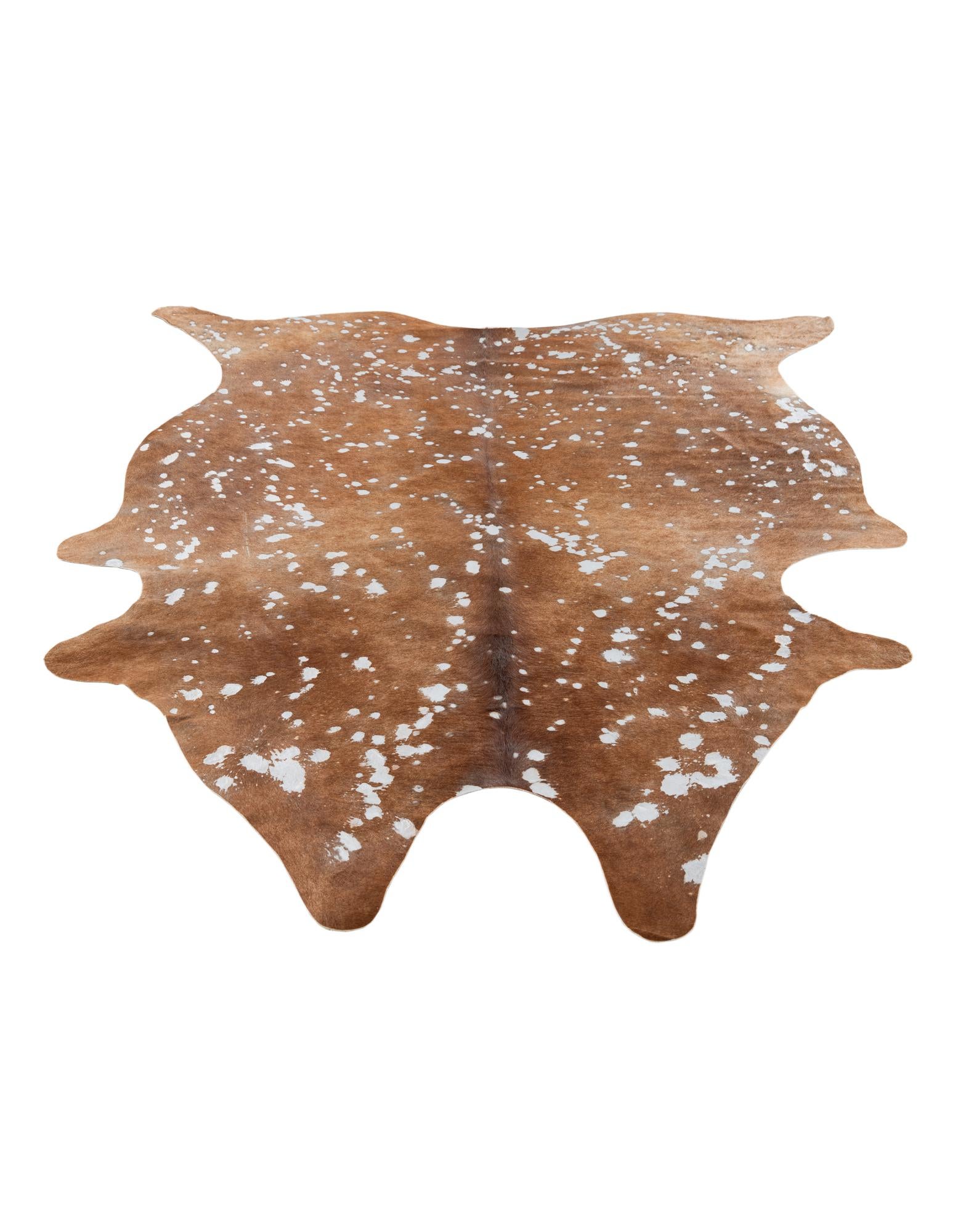 6' 3 x 6' 10 Cowhide Leather Freeform Rug
