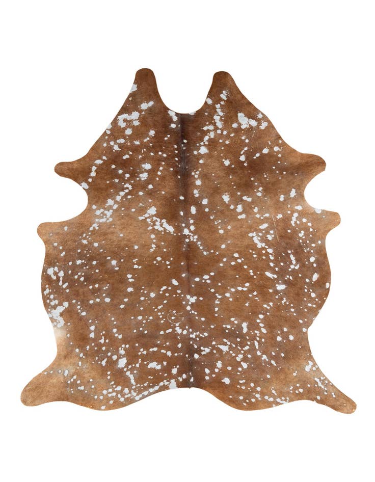 Detail image of 6' 3 x 6' 10 Cowhide Leather Freeform Rug