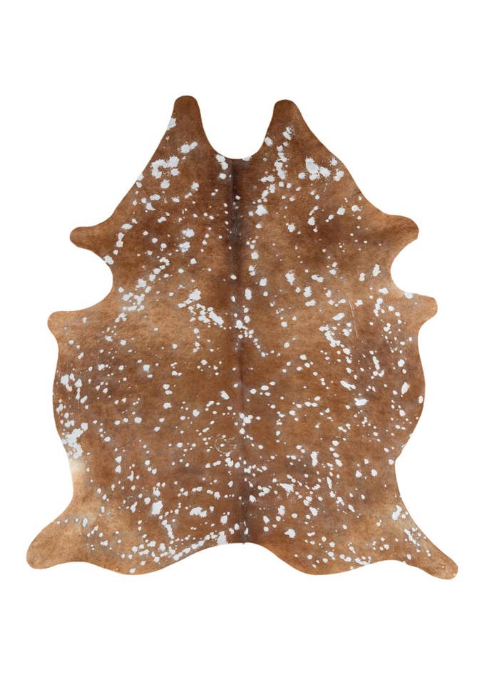 Detail image of 6' 3 x 6' 10 Cowhide Leather Freeform Rug