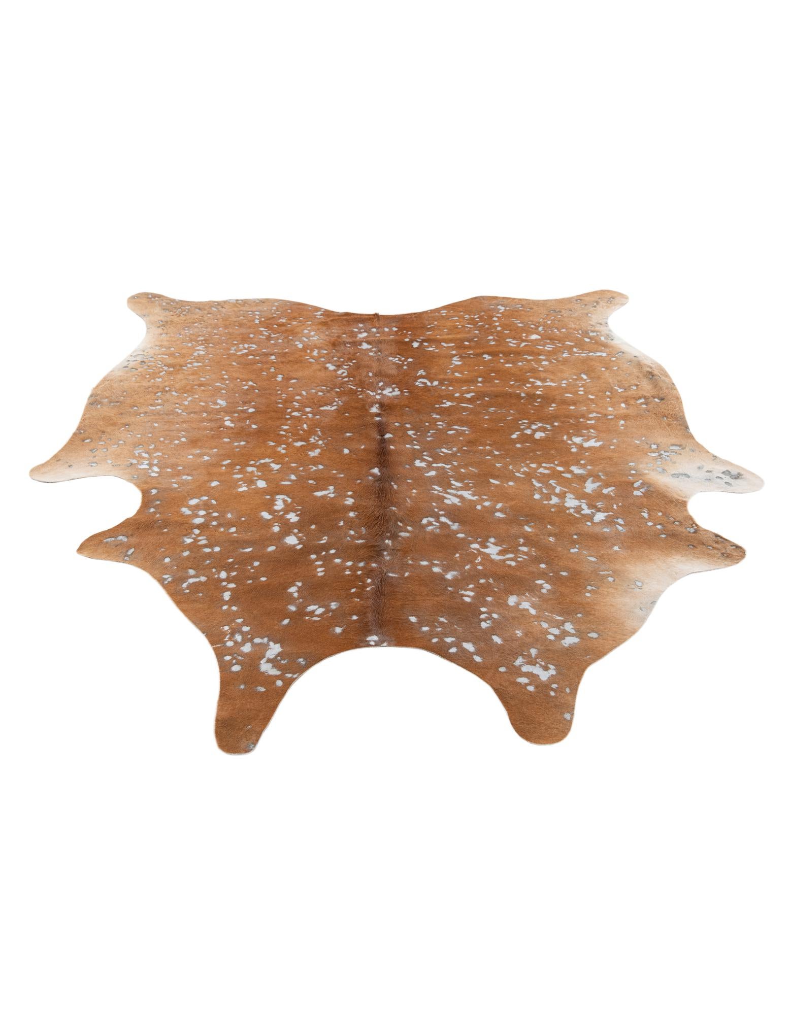 6' 6 x 7' 1 Cowhide Leather Freeform Rug