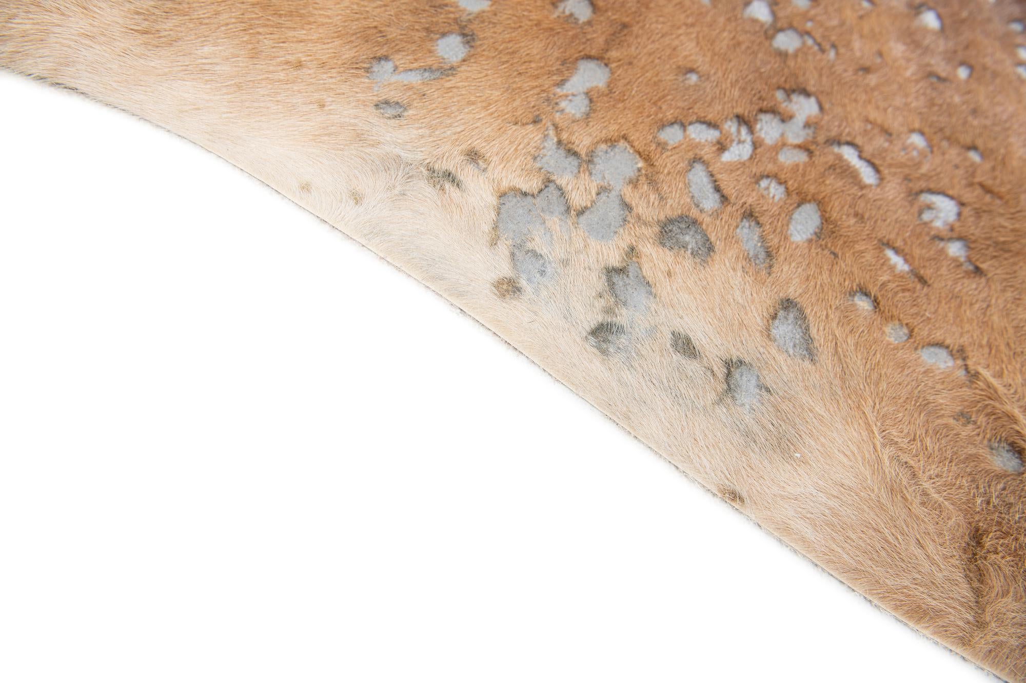 6' 6 x 7' 1 Cowhide Leather Freeform Rug