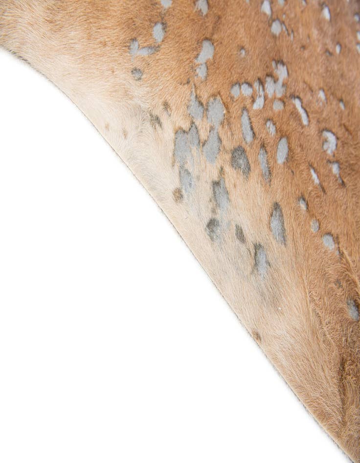 Detail image of 6' 6 x 7' 1 Cowhide Leather Freeform Rug