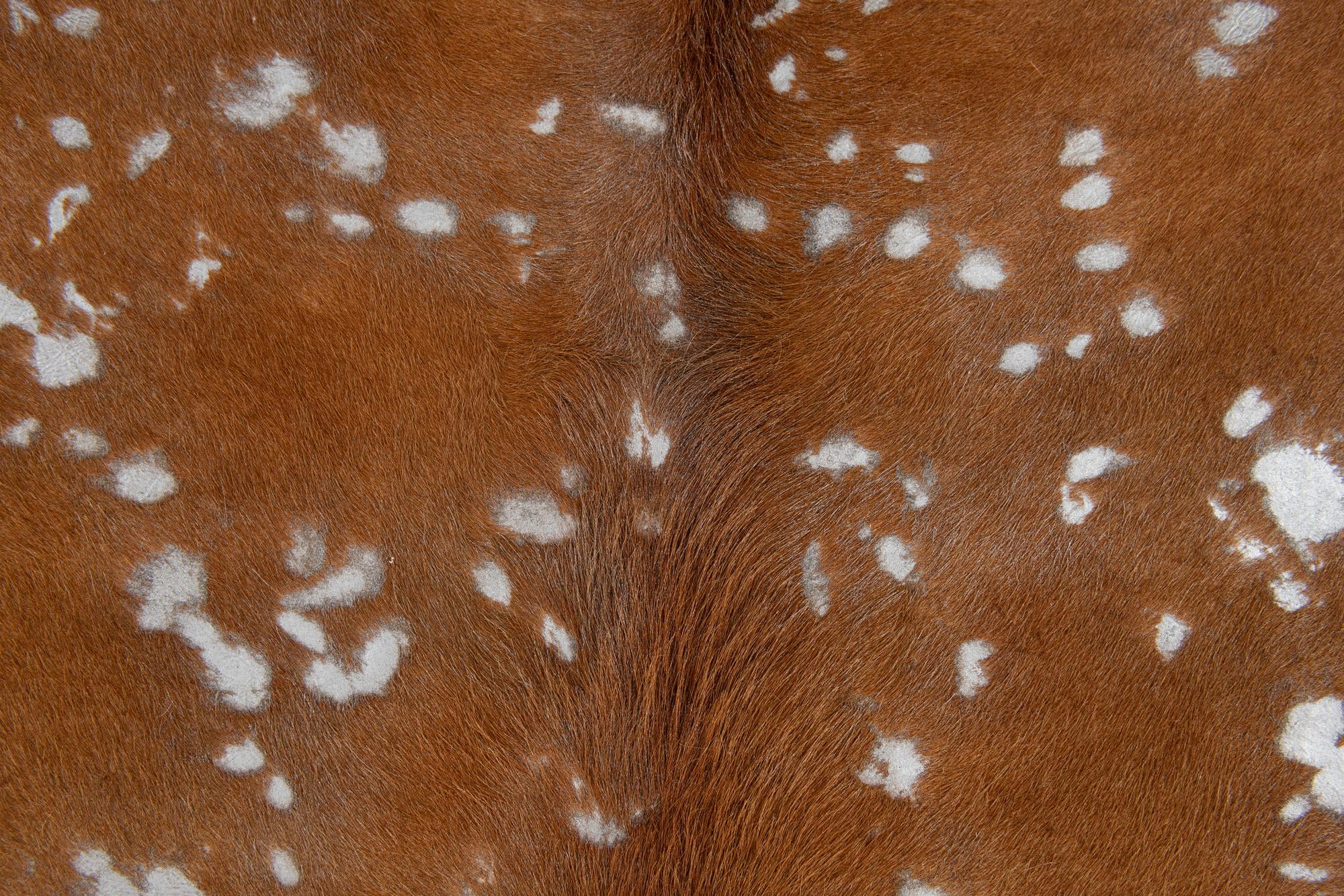 6' 6 x 7' 1 Cowhide Leather Freeform Rug