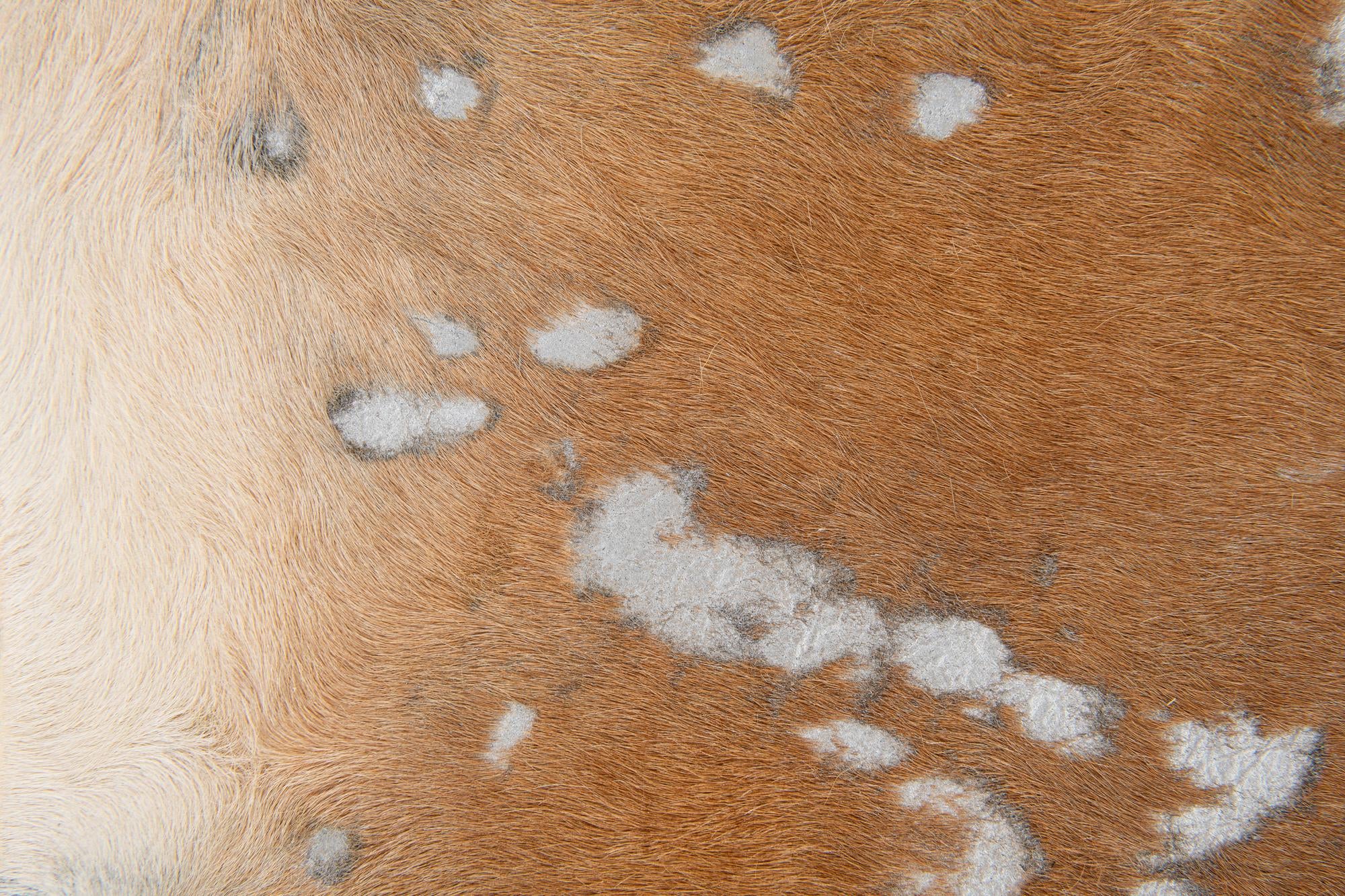 6' 6 x 7' 1 Cowhide Leather Freeform Rug