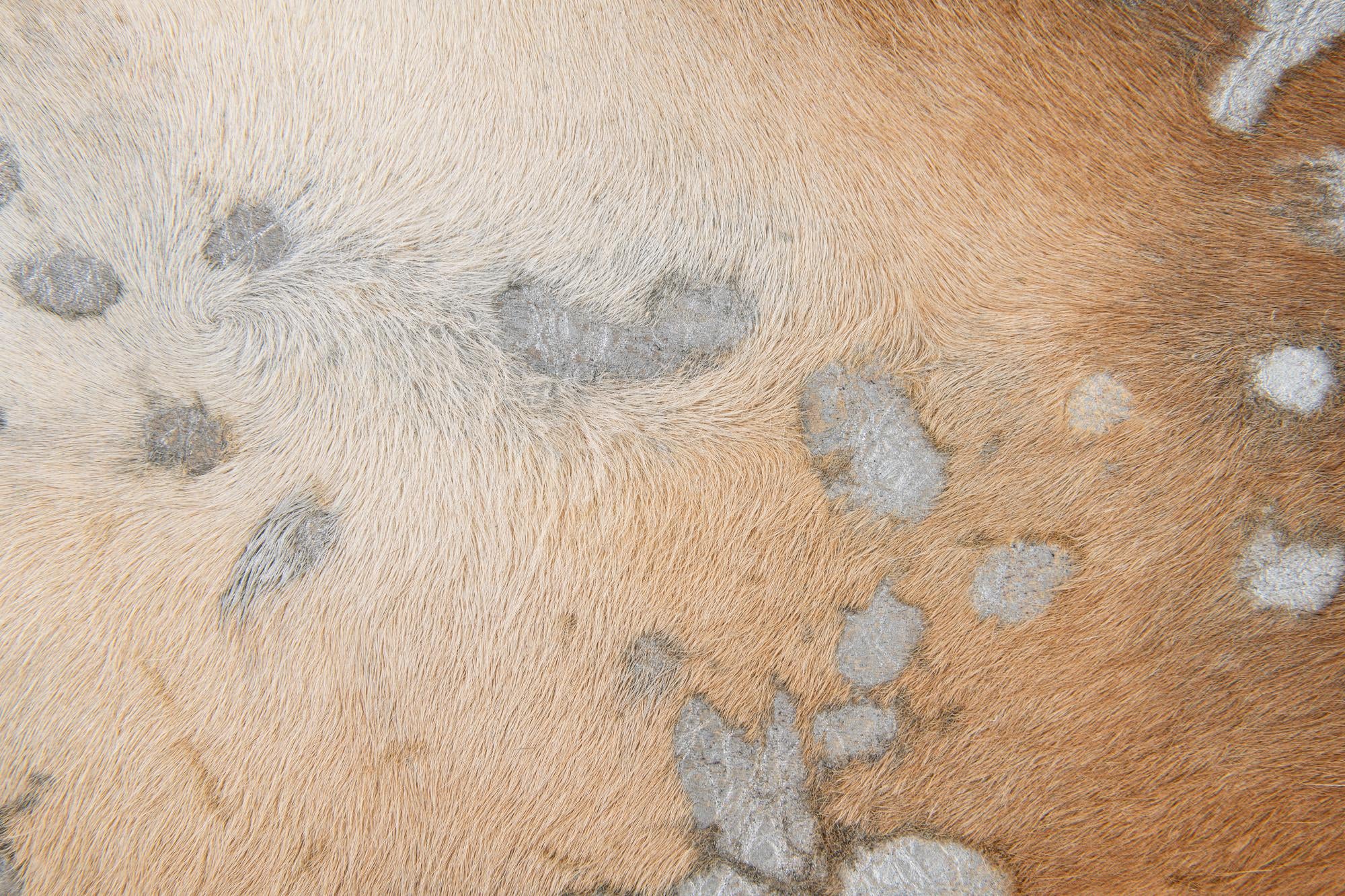 6' 6 x 7' 1 Cowhide Leather Freeform Rug