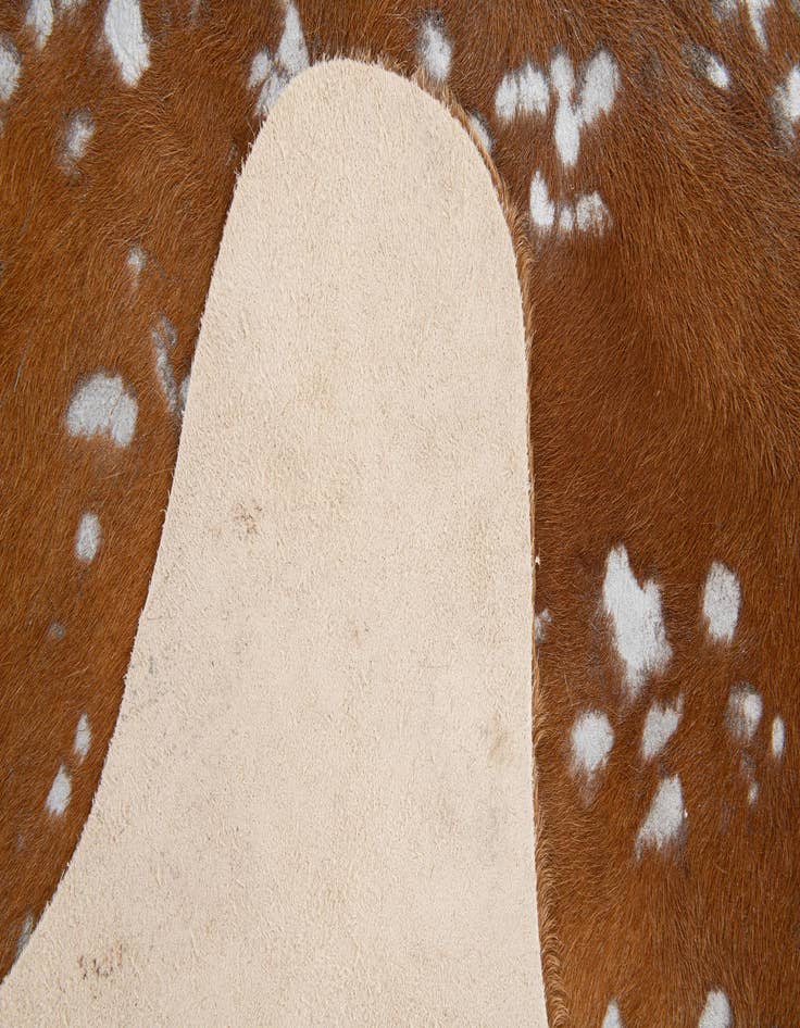 Detail image of 6' 6 x 7' 1 Cowhide Leather Freeform Rug